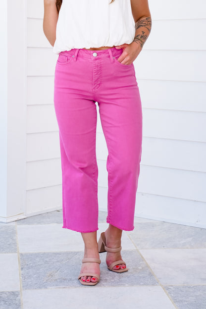RFM High Rise Cropped Wide Leg Jeans