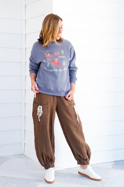 Long Sleeve "This Ain't My First Rodeo" Pullover Sweatshirt