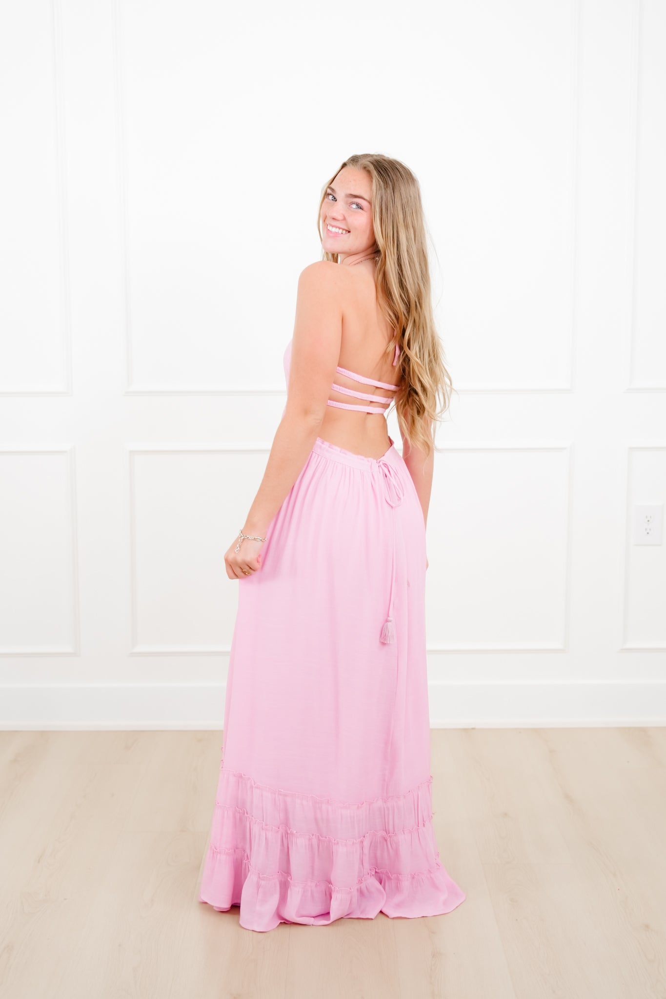 green emerald velvet dress Solid Color Sleeveless Smocked Maxi Dress – Freckled Poppy