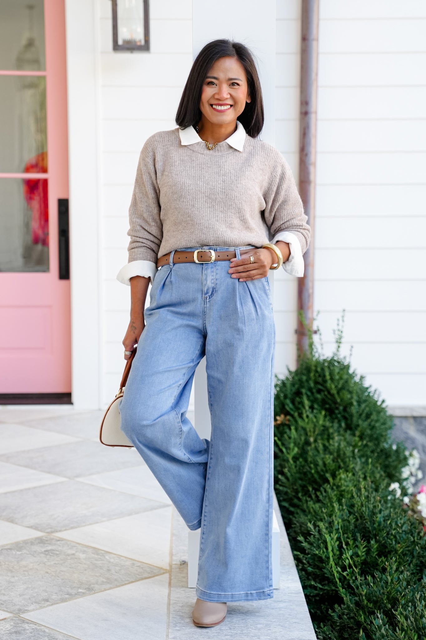 Risen The Windsor Relaxed Waist Wide Leg Jeans – Freckled Poppy