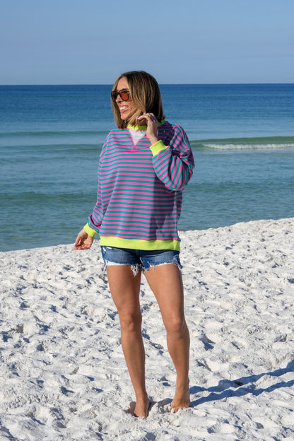 Veveret Striped Long Sleeve Top