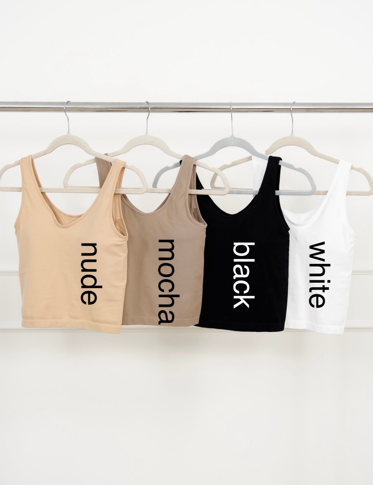 Door Buster! Plus/Reg Solid Tank Top with Built-In Bra
