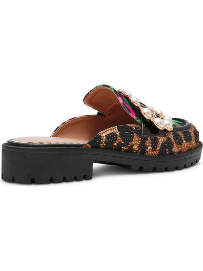 Betsey Johnson Embellished Leopard Platform Mule