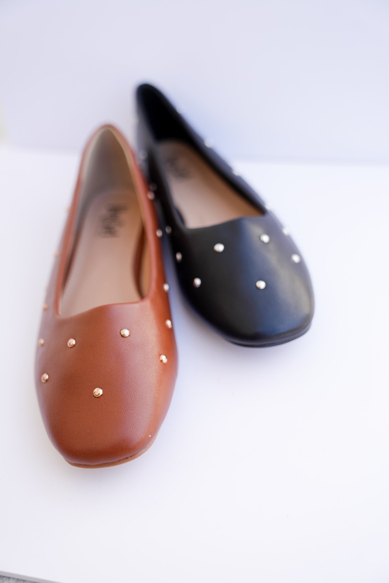 Corky's "Don't Be Rude" Studded Vegan Leather Ballet Flats