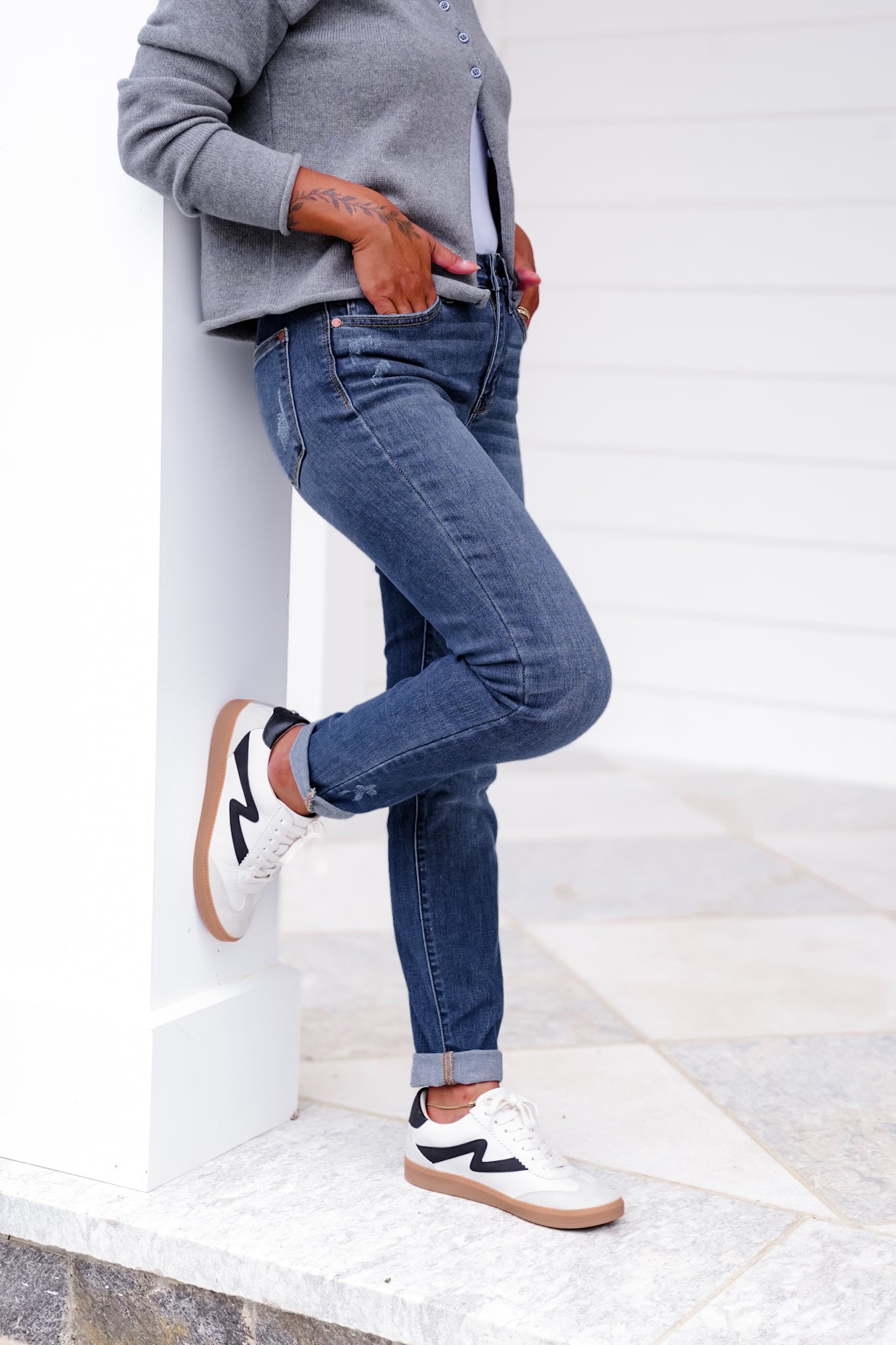 Judy Blue Meant To Be Mid Rise Dark Wash Multiple Inseam Relaxed Fit Jeans