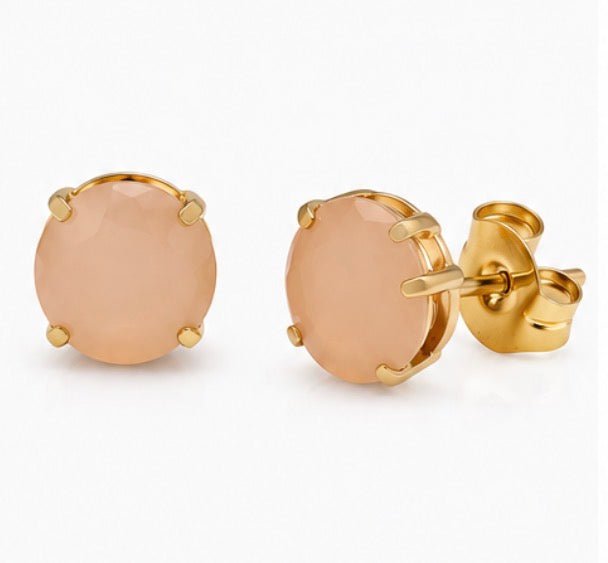 TOVA Basics Studs Gold Tone Crystal Earring - Freckled Poppy