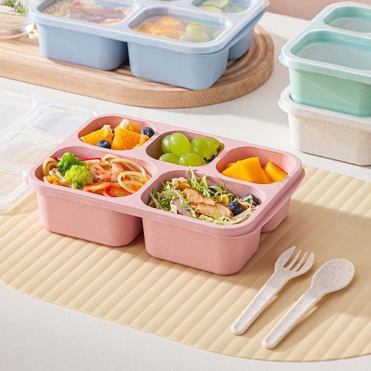 Five Compartment Meal Snack Containers Set