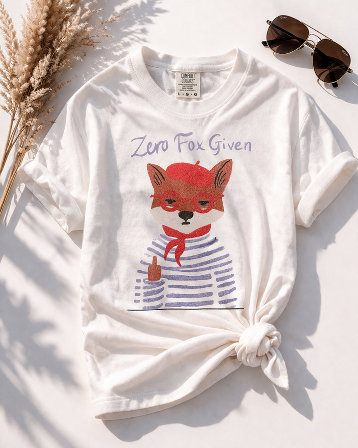 Plus/Reg Short Sleeve "Zero Fox Given" Graphic Tee