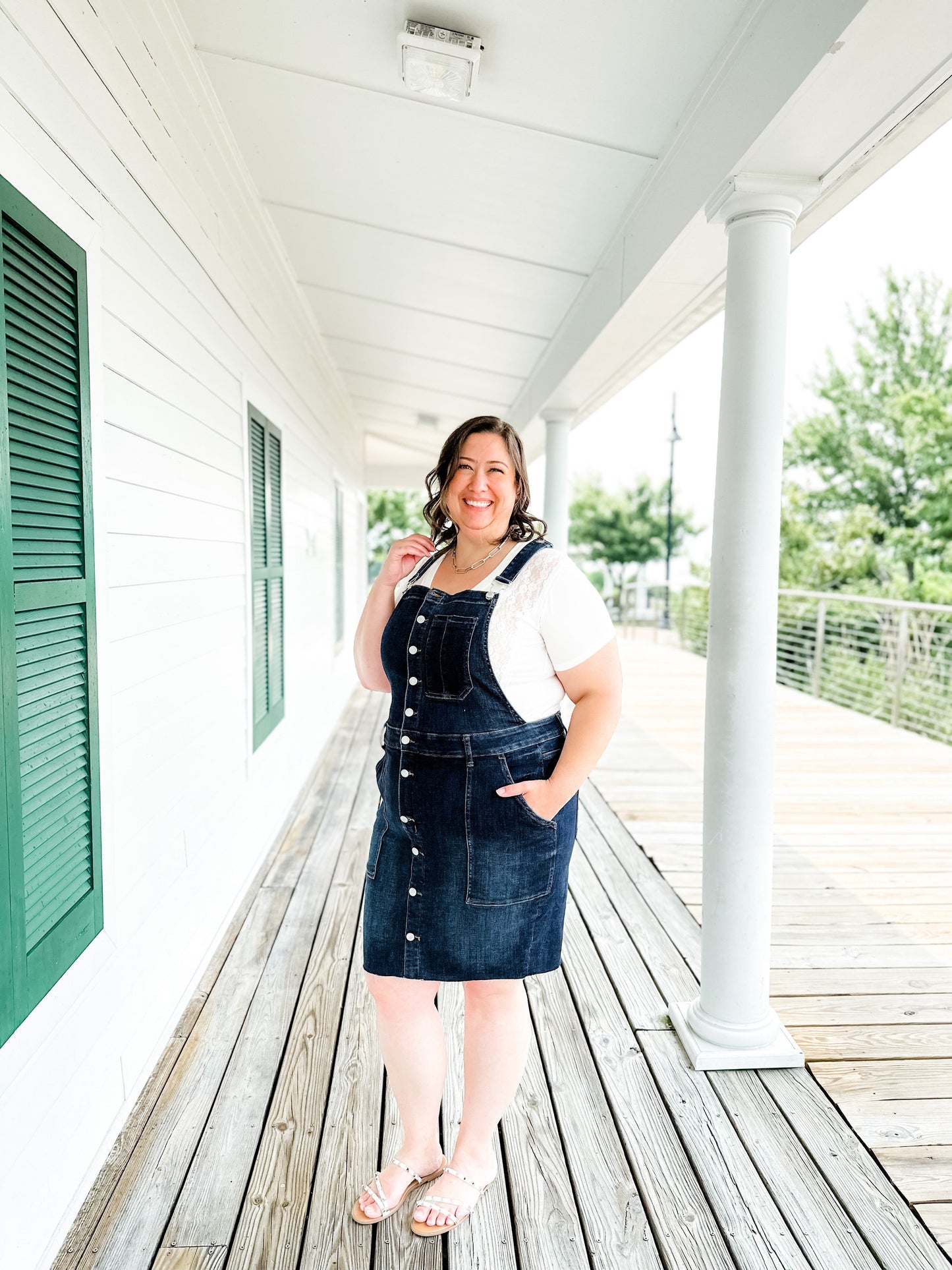 Judy Blue High Rise Dark Wash Overall Skirt