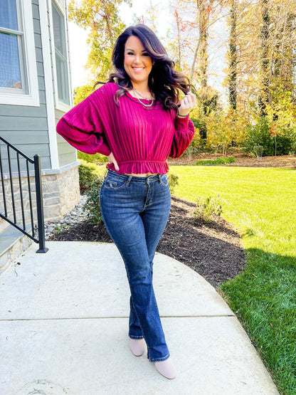 Judy Blue Better in Boots High Waist Slit Hem Slim Bootcut