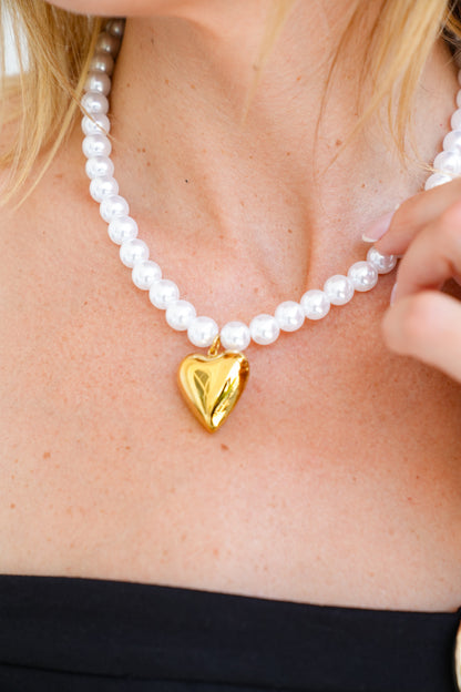 Chansutt Pearls Pearl Heart Necklace