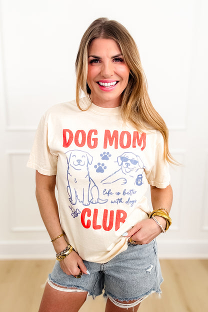 Plus/Reg Short Sleeve "Dog Mom Club" Graphic Tee