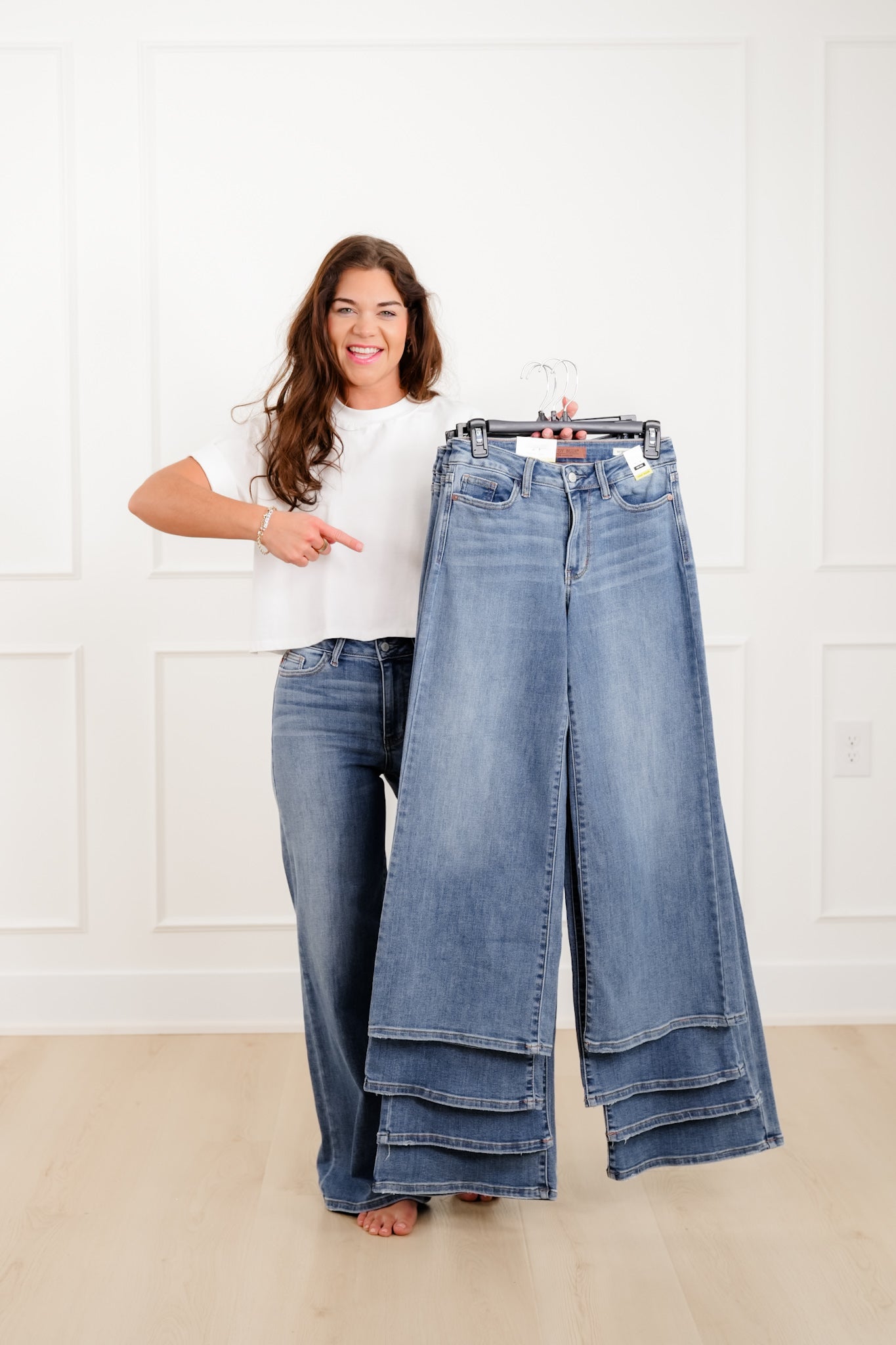 Judy Blue The Lola Multiple Inseam Medium Wash Retro Wide Leg Jeans