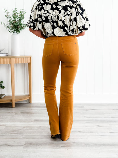 Judy Blue Goldilocks Marigold High Rise Tummy Control Flare Jeans