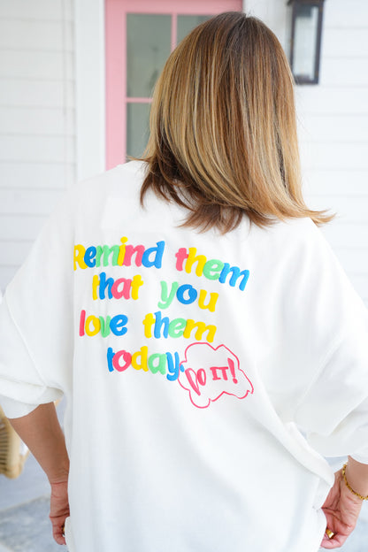 Long Sleeve "Thankful, Share The Love" Pullover Sweatshirt