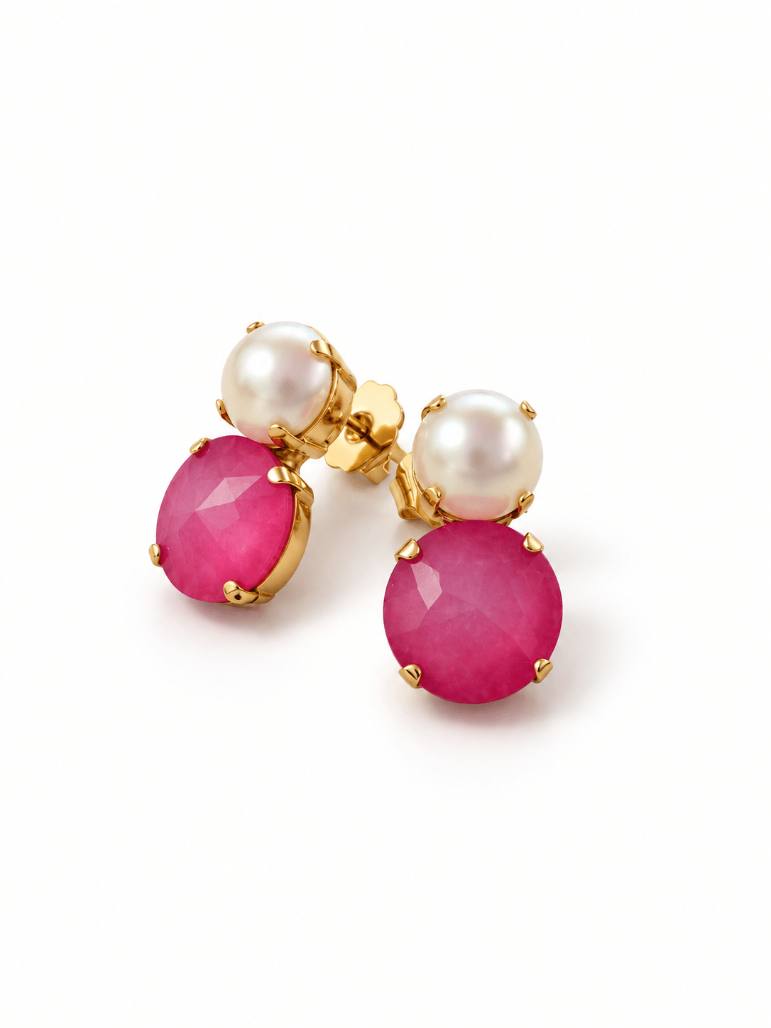 TOVA Maegan Crystal and Pearl Earrings - Freckled Poppy