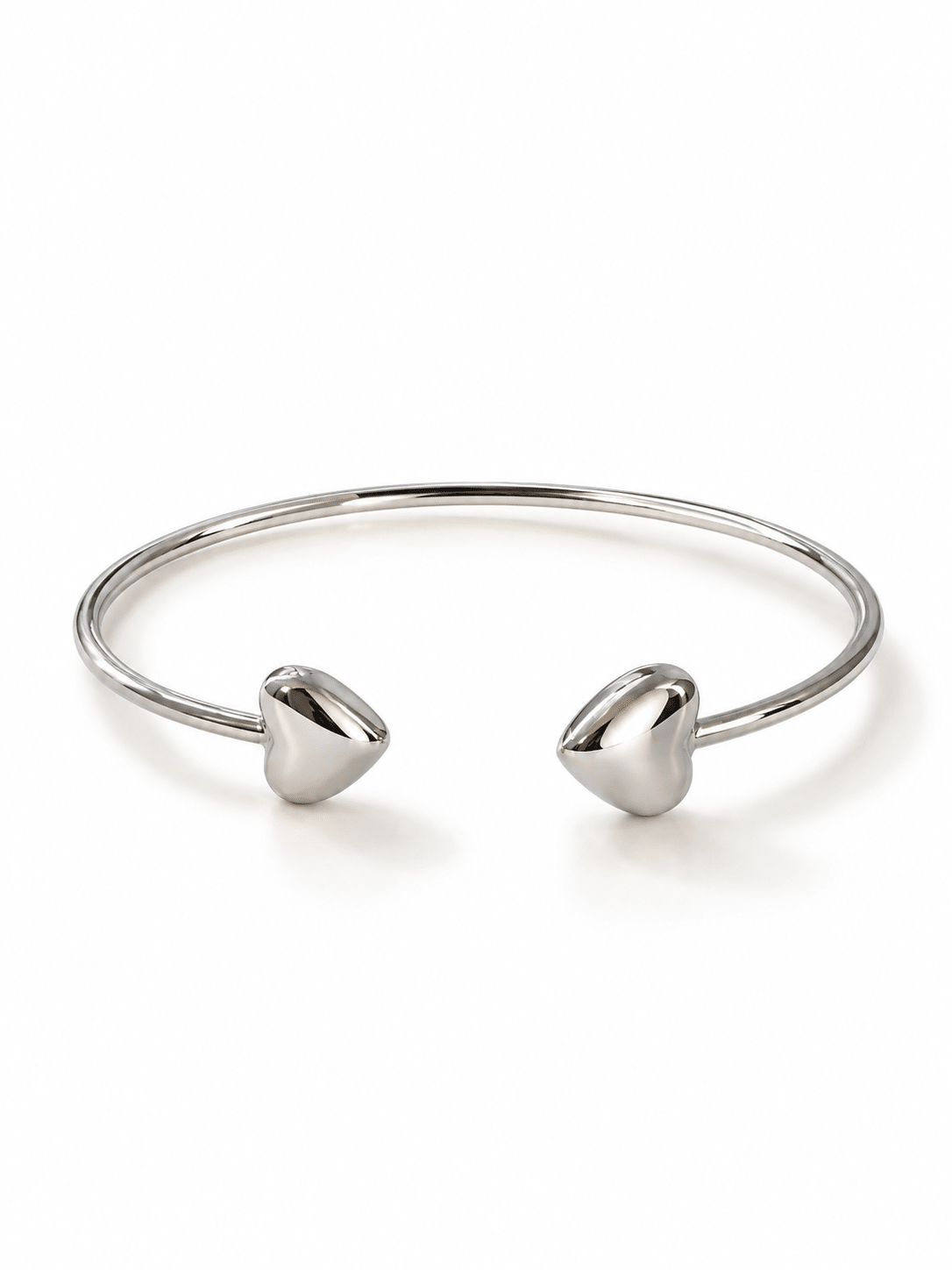 Double Heart Open Bracelet - Freckled Poppy