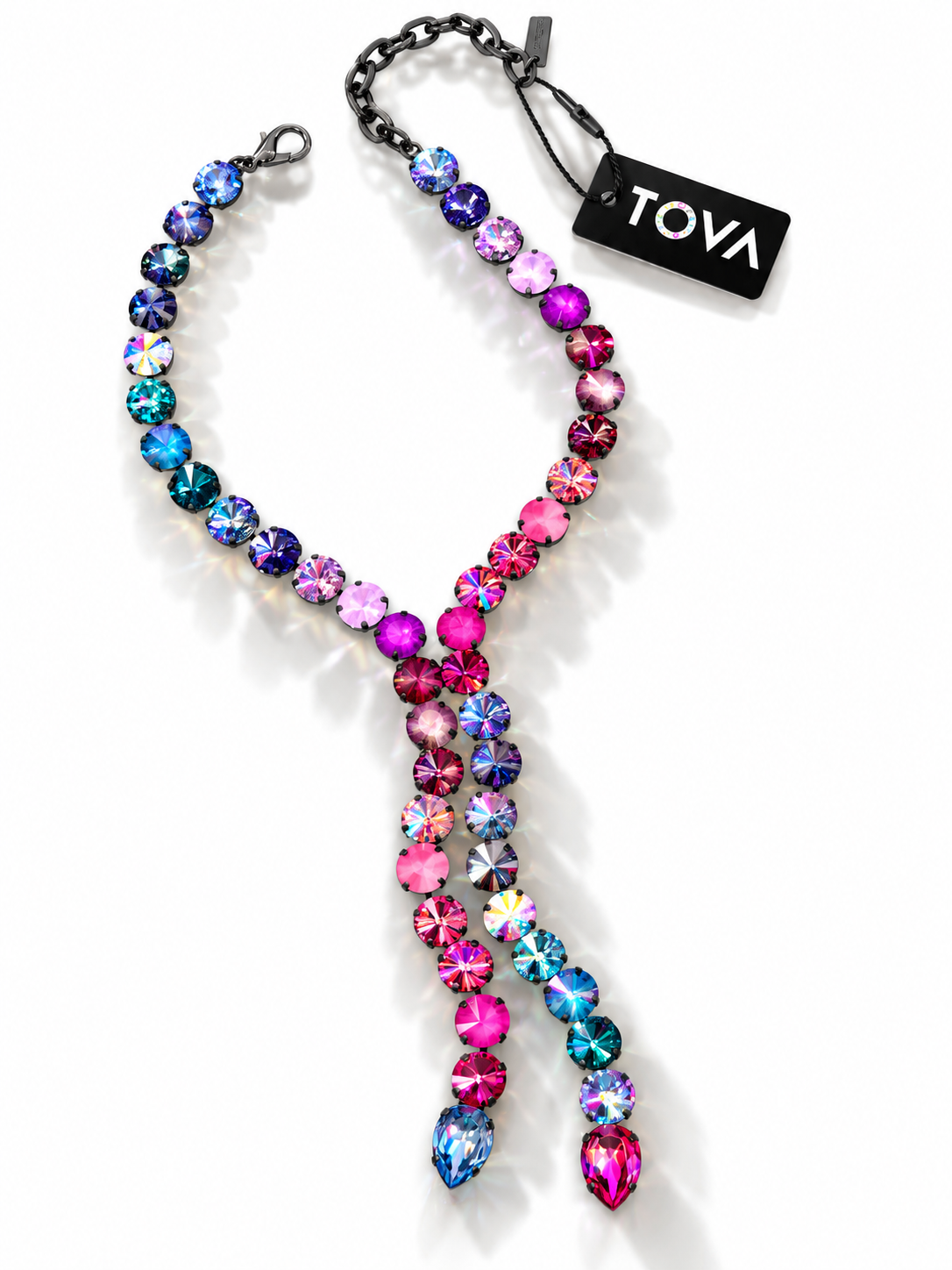 TOVA FP Launch Split Necklace In Smutt Violet Pixie