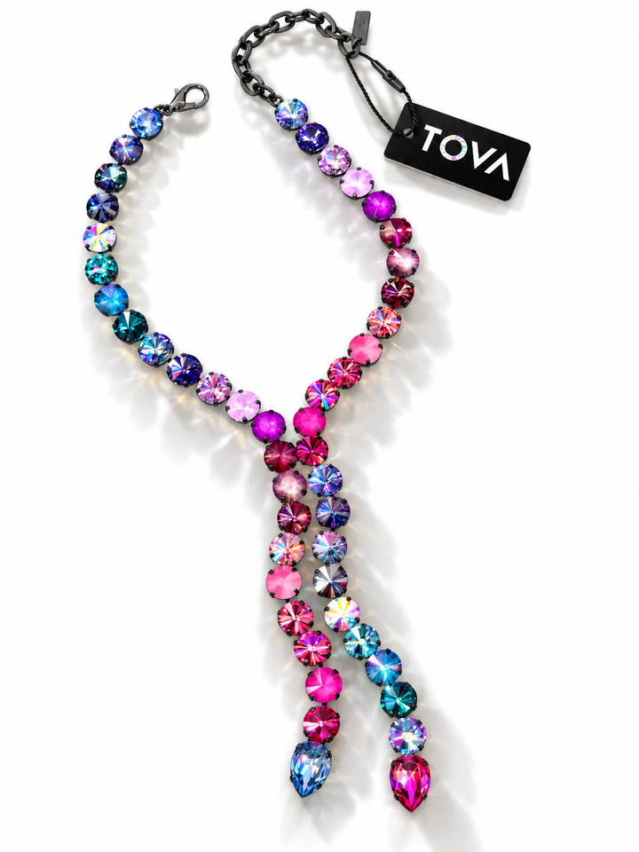 TOVA FP Launch Split Necklace In Smutt Violet Pixie