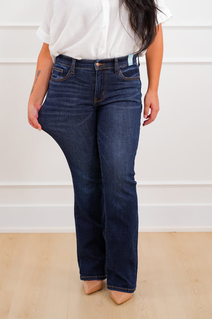 Judy Blue PETITE Mid Rise Dark Wash Bootcut Jeans