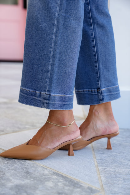 Lovervet High Rise Medium Wash Wide Leg Jeans with Utility Pocket