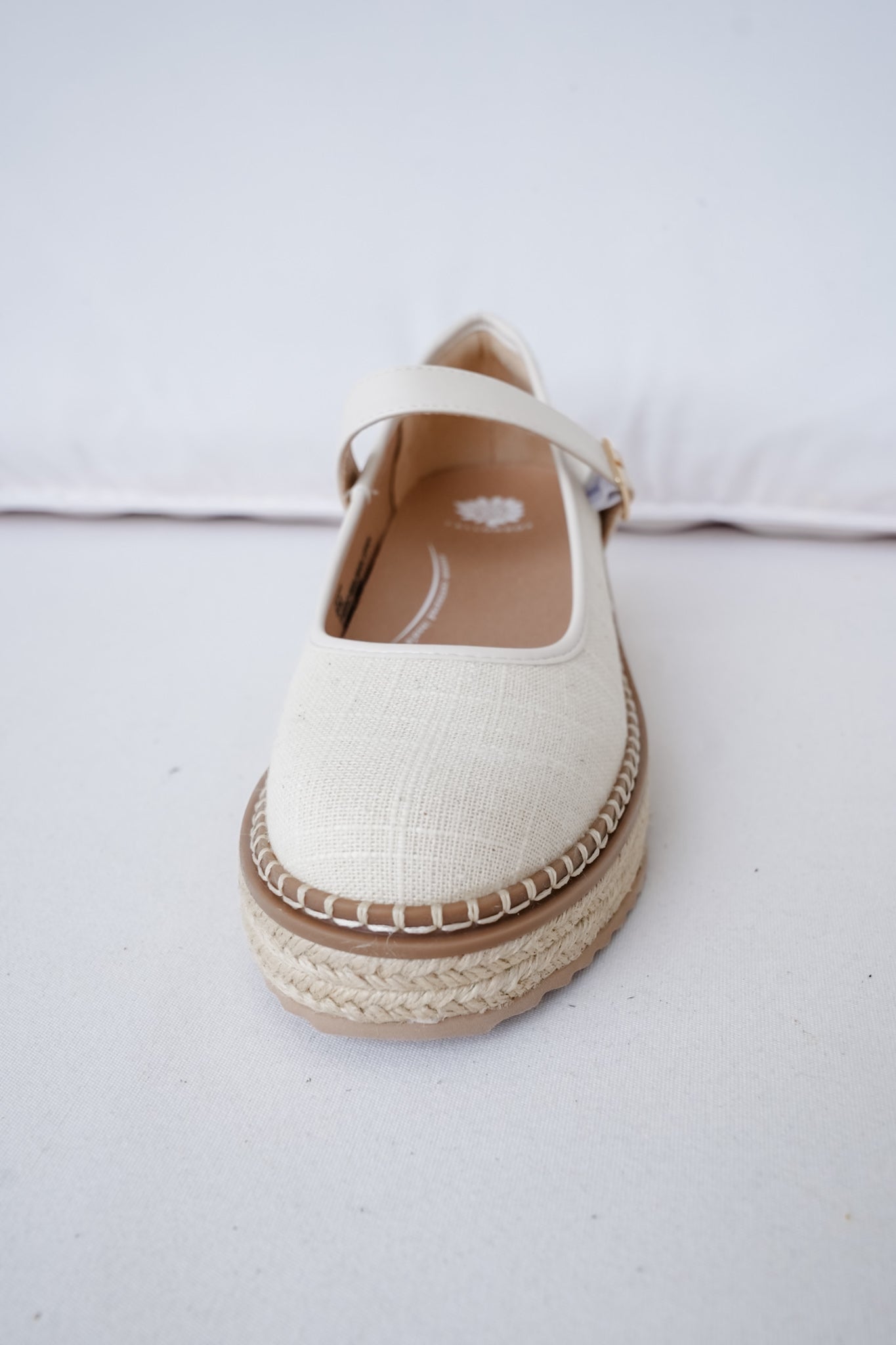 Restock! Yellow Box "Miana" Platform Shoe with Adjustable Buckle and Braided Jute Platform Sole