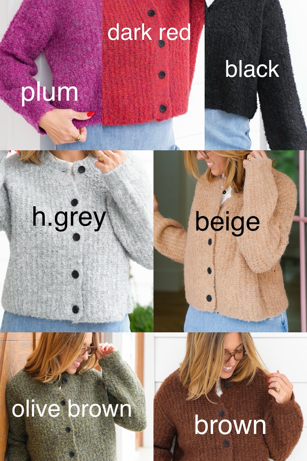 Door Buster! Zenana 5 Button Wool Cardigan Sweater
