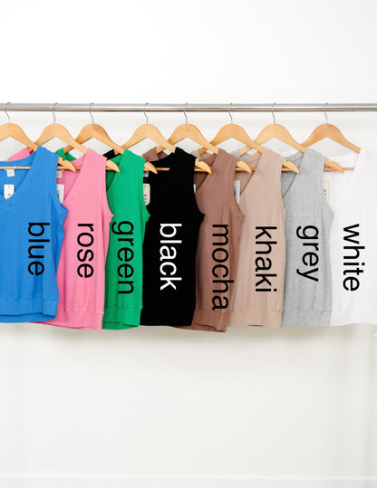 Door Buster! Ribbed V-Neck Tank Top