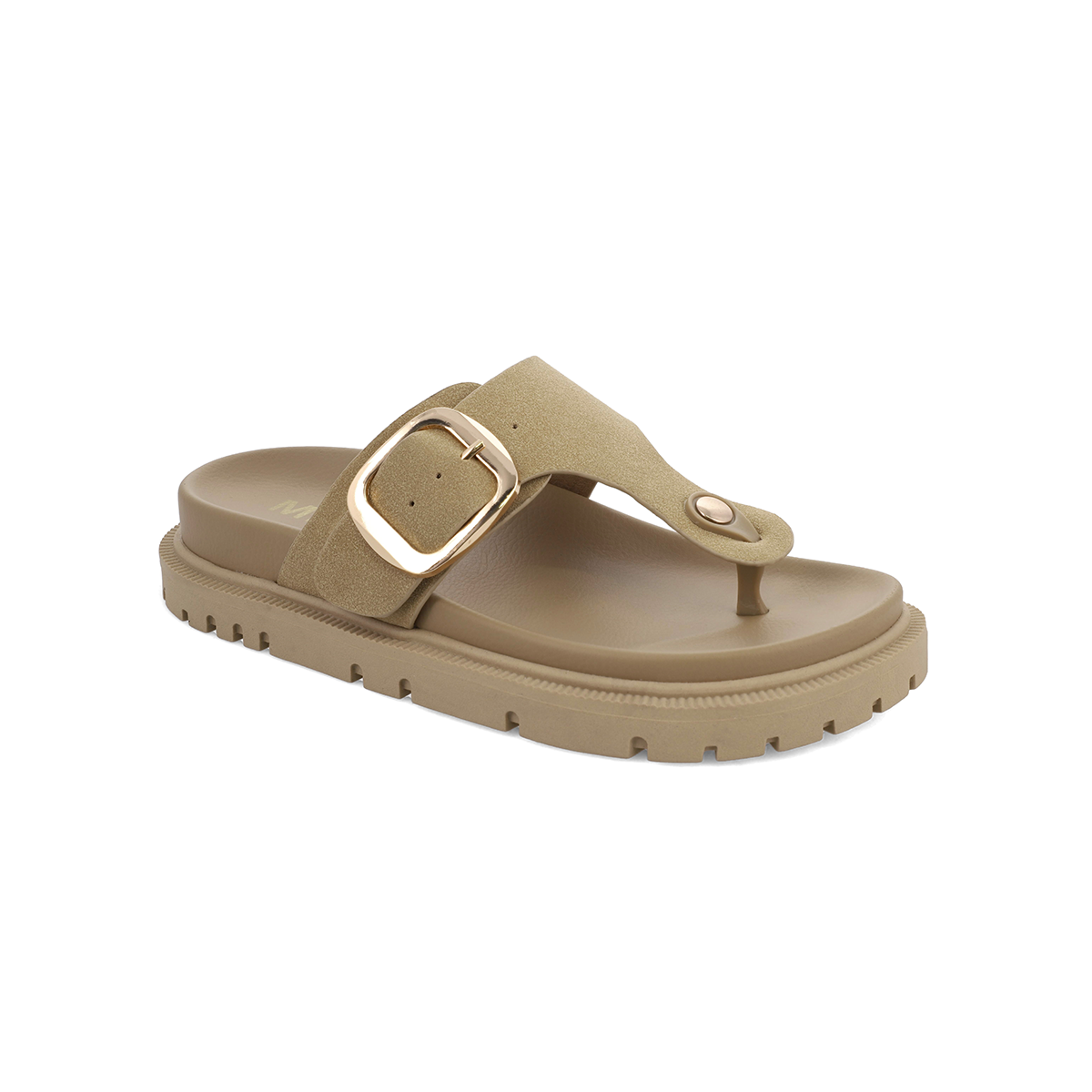 MIA Vegan Suede Buckle Thong Sandal