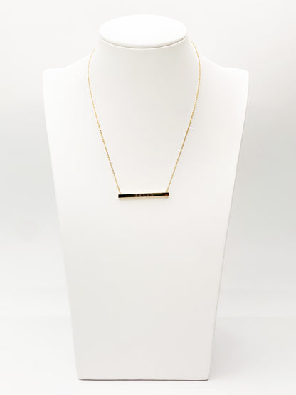 "Brave" Bar Message Necklace