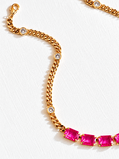 SIENNA by Tova Leilani Necklace In Bright Peony - Freckled Poppy