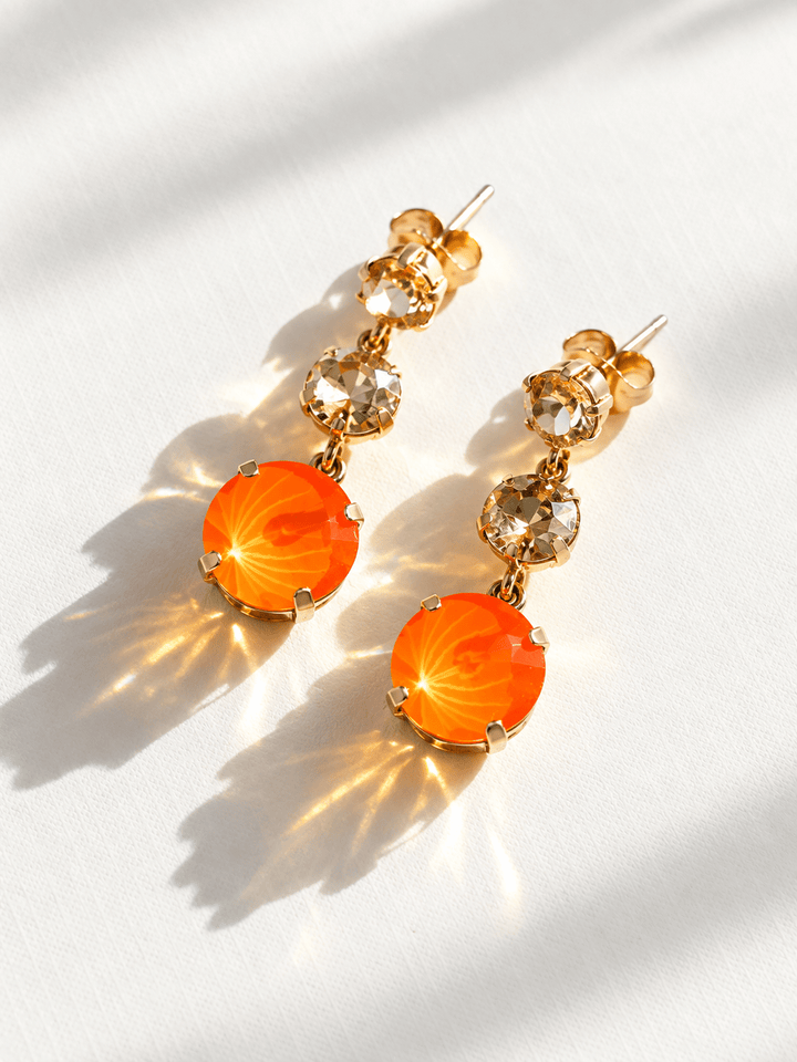 SIENNA by Tova Tori Crystal Drop Earring - Freckled Poppy