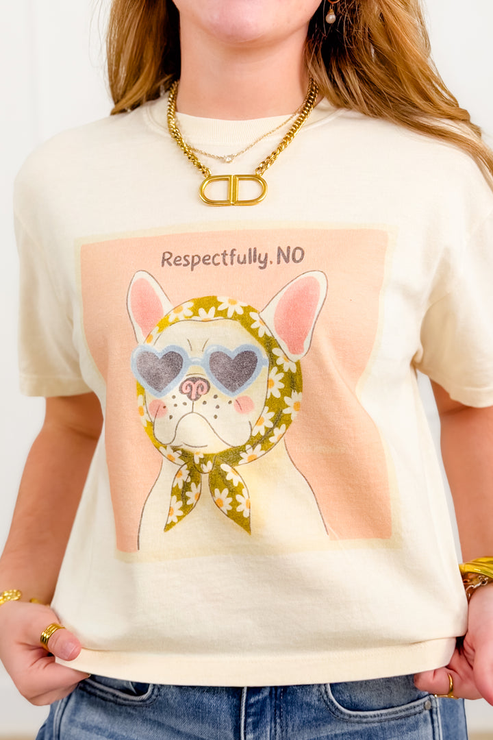 Plus/Reg Short Sleeve "Respectfully. NO" Graphic Tee