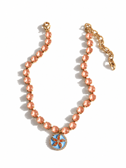 SIENNA Tova Crystal Starfish Pendant Necklace - Freckled Poppy