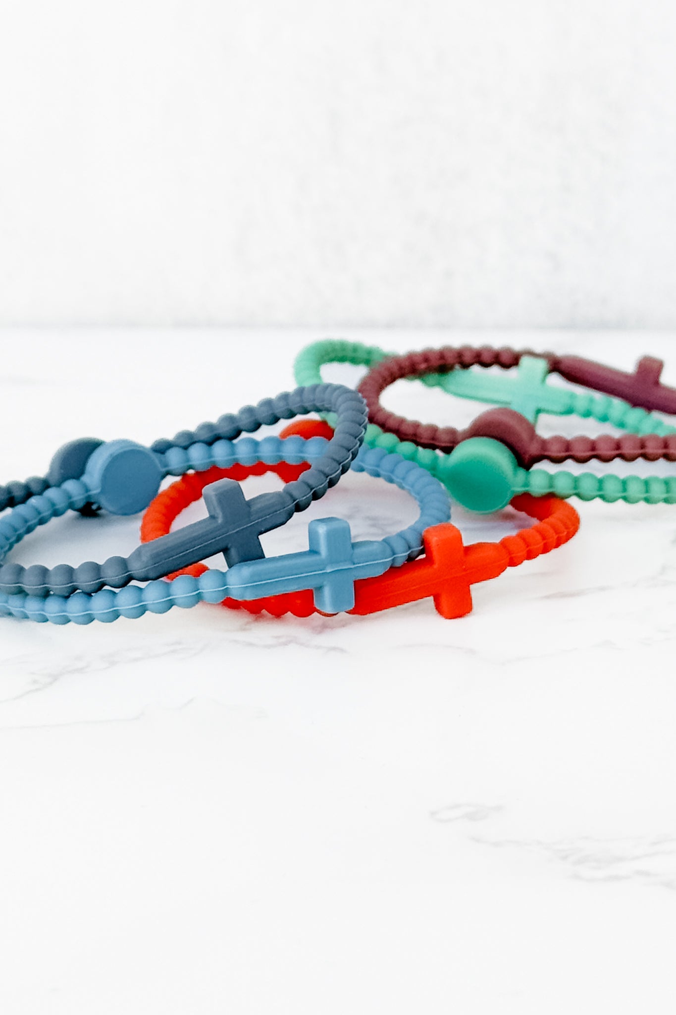 Wristed in Faith 5 Piece Cross Bracelet Set