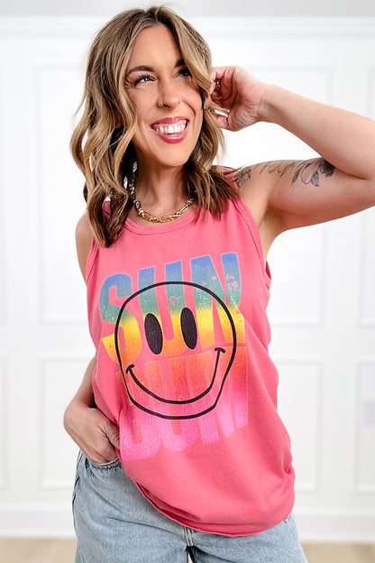 Plus/Reg "Sun Bum" Smiley Graphic Tank Top