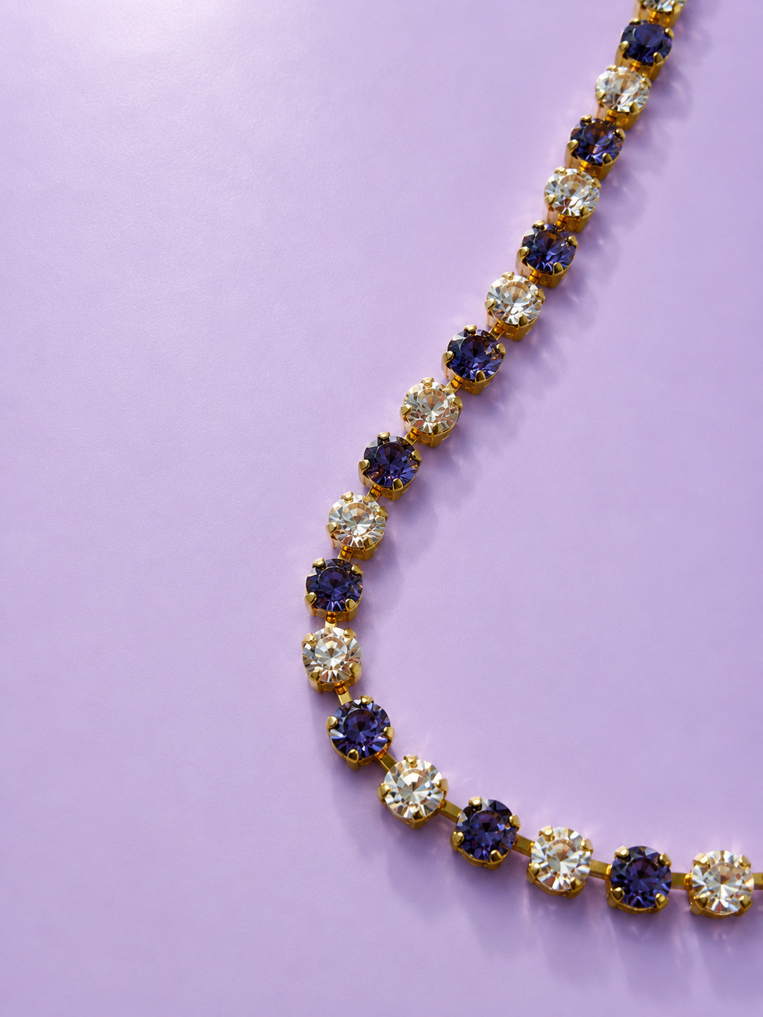 TOVA Sarina Gold Plated Crystal Necklace