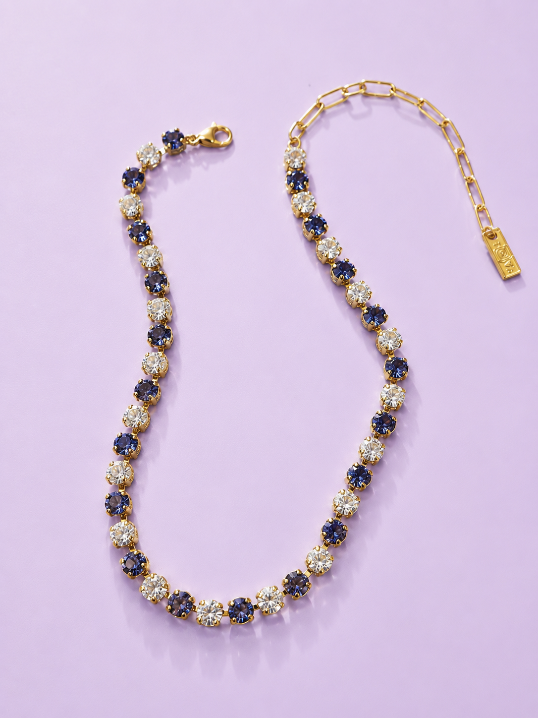 TOVA Sarina Gold Plated Crystal Necklace