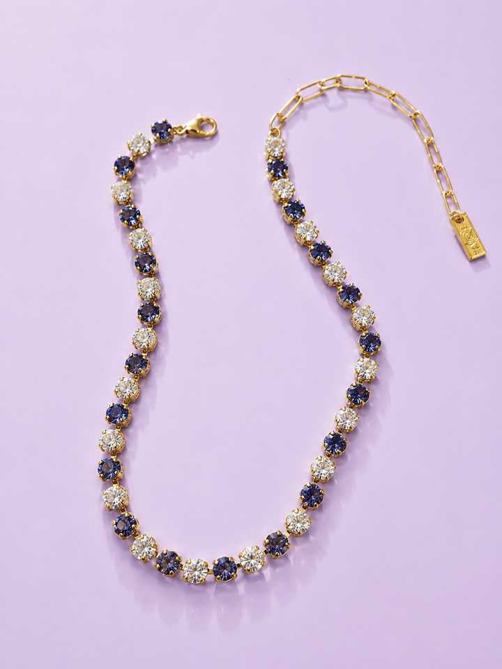 TOVA Sarina Gold Plated Crystal Necklace