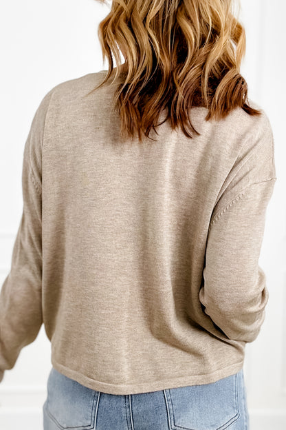 Long Sleeve Button Down Oatmeal Cardigan