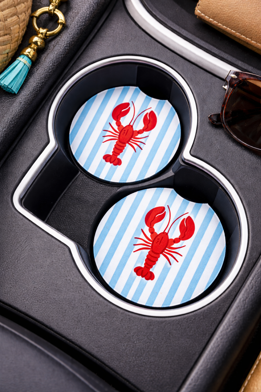 On the Road Car Coaster Set–Lobster