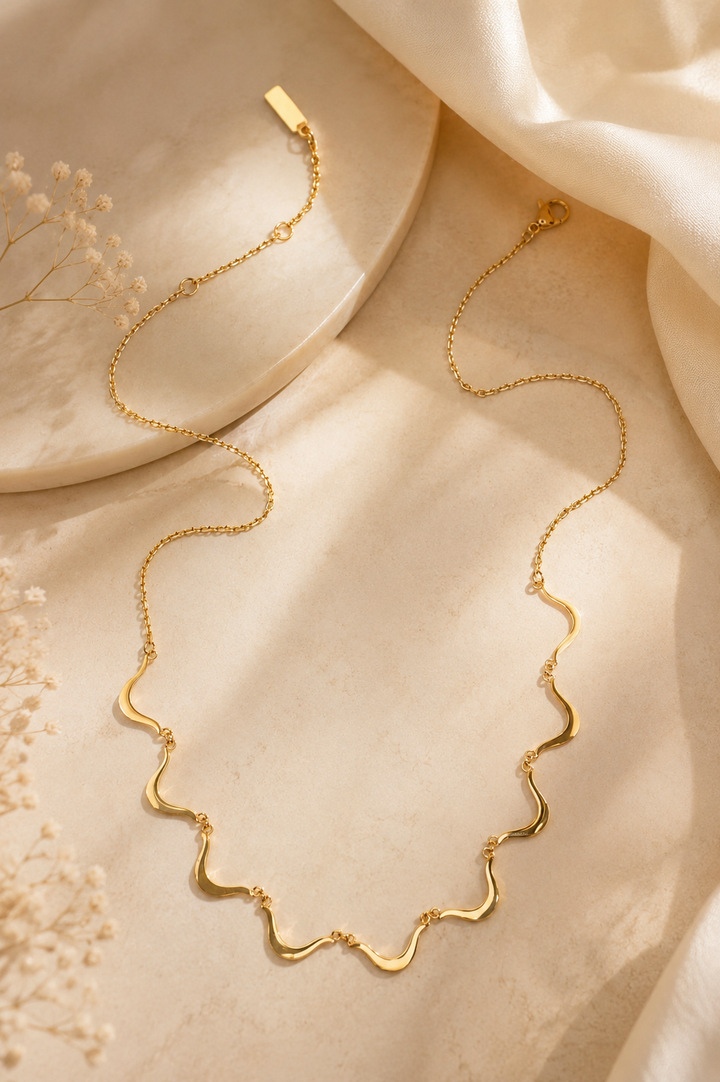 Salty Cali Wave Crest Necklace