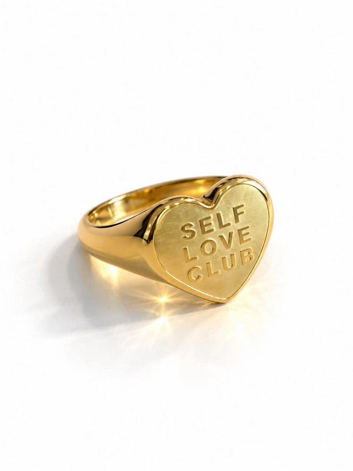 Gold Plated "Self Love Club" Heart Ring