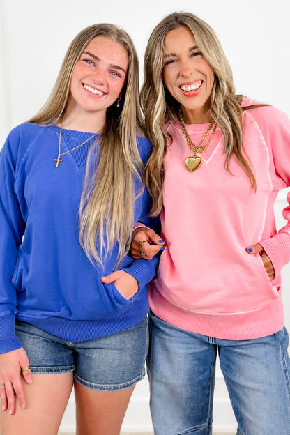 Door Buster! Zenana Pigment Dyed French Terry Pullover with Pockets