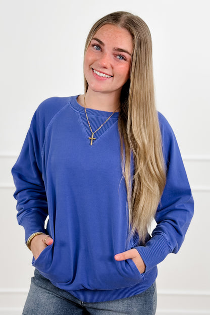 Door Buster! Zenana Pigment Dyed French Terry Pullover with Pockets