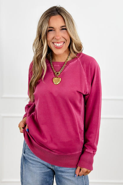 Door Buster! Zenana Pigment Dyed French Terry Pullover with Pockets