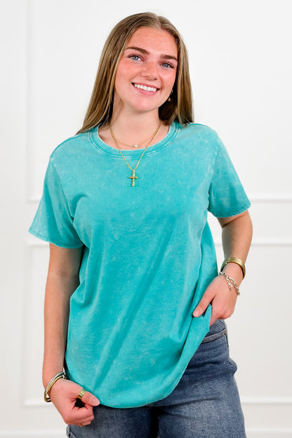Door Buster! Zenana Washed Short Sleeve Top