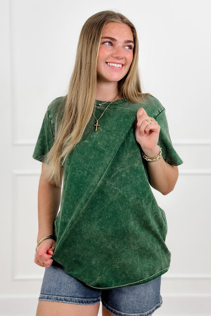 Door Buster! Zenana Washed Short Sleeve Top