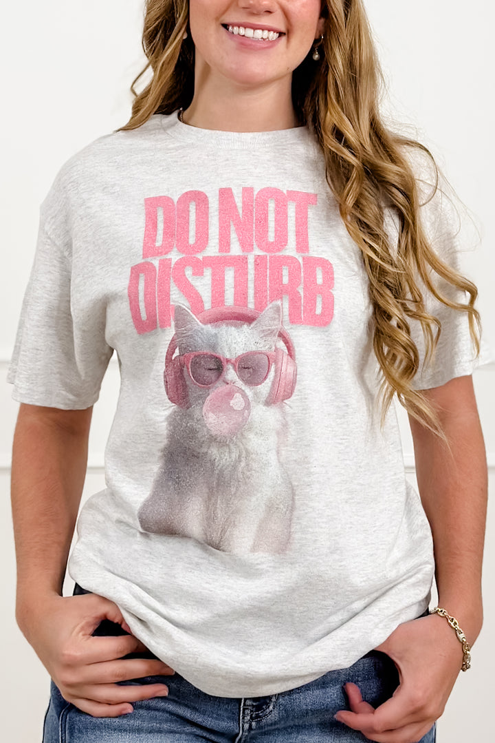 Plus/Reg Short Sleeve "Do Not Disturb" Graphic Tee