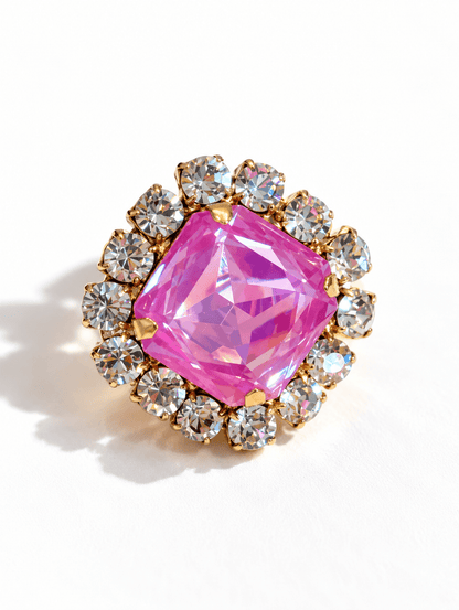TOVA Sylvia Ring In Ultra Orchid - Freckled Poppy